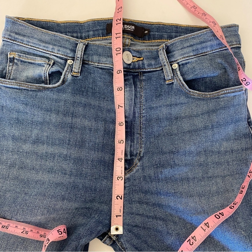 Hudson || Barbara High Waist Straight Jeans Omega Wash Blue 28 - Picture 12 of 12
